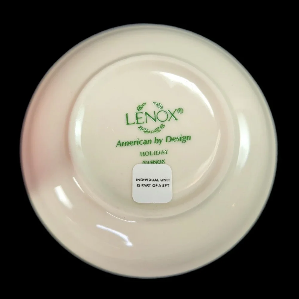 Lenox Holiday Holly Dip Bowls Christmas Set of 4 Red Bow Dipping Bowls New in Bx